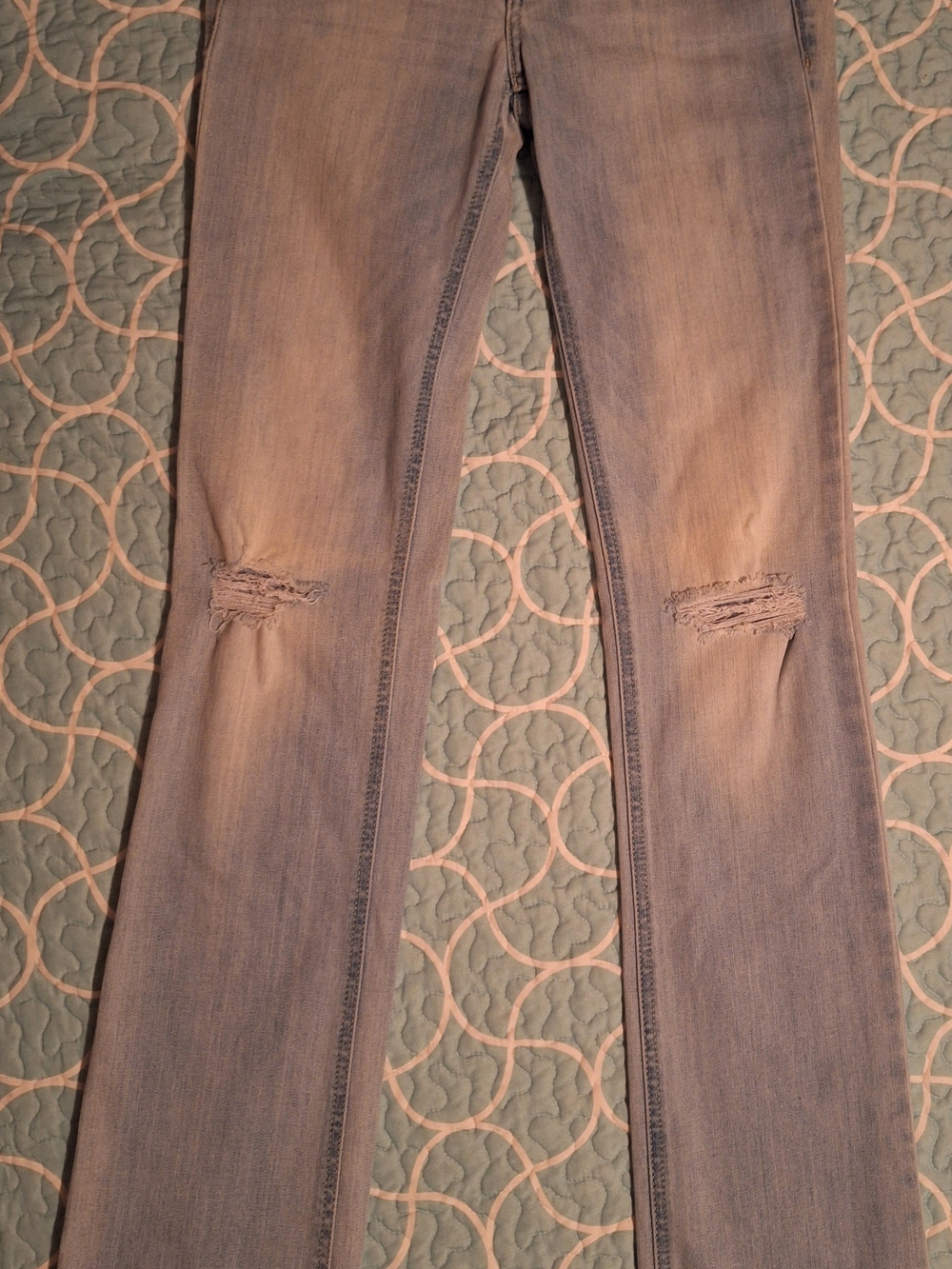 Hollister Light Blue Distressed Bootcut Jeans